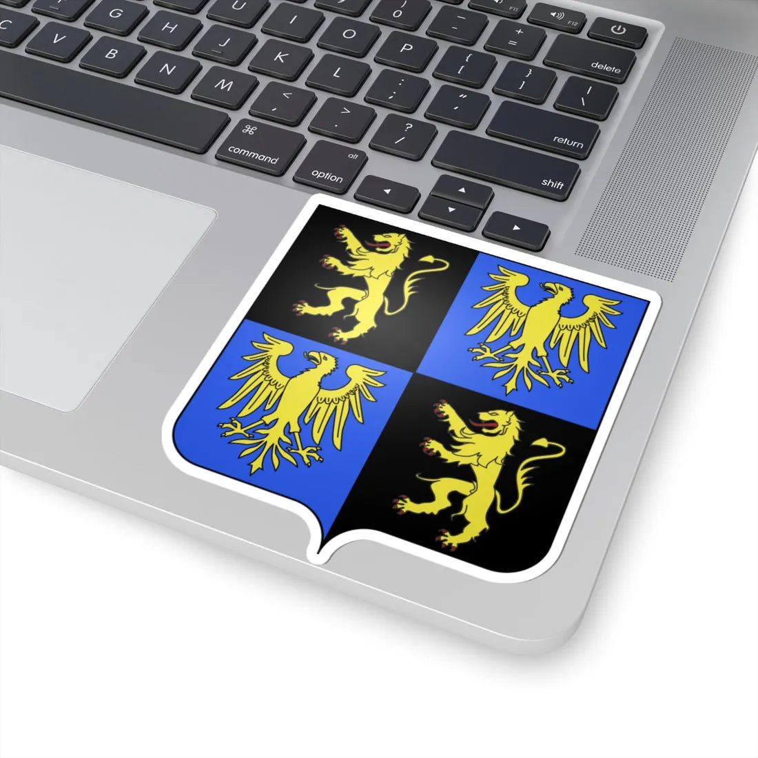 Blason village be Appelterre Eichem (Belgium) (Coat of Arms) STICKER Vinyl Kiss-Cut Decal - The Sticker Space