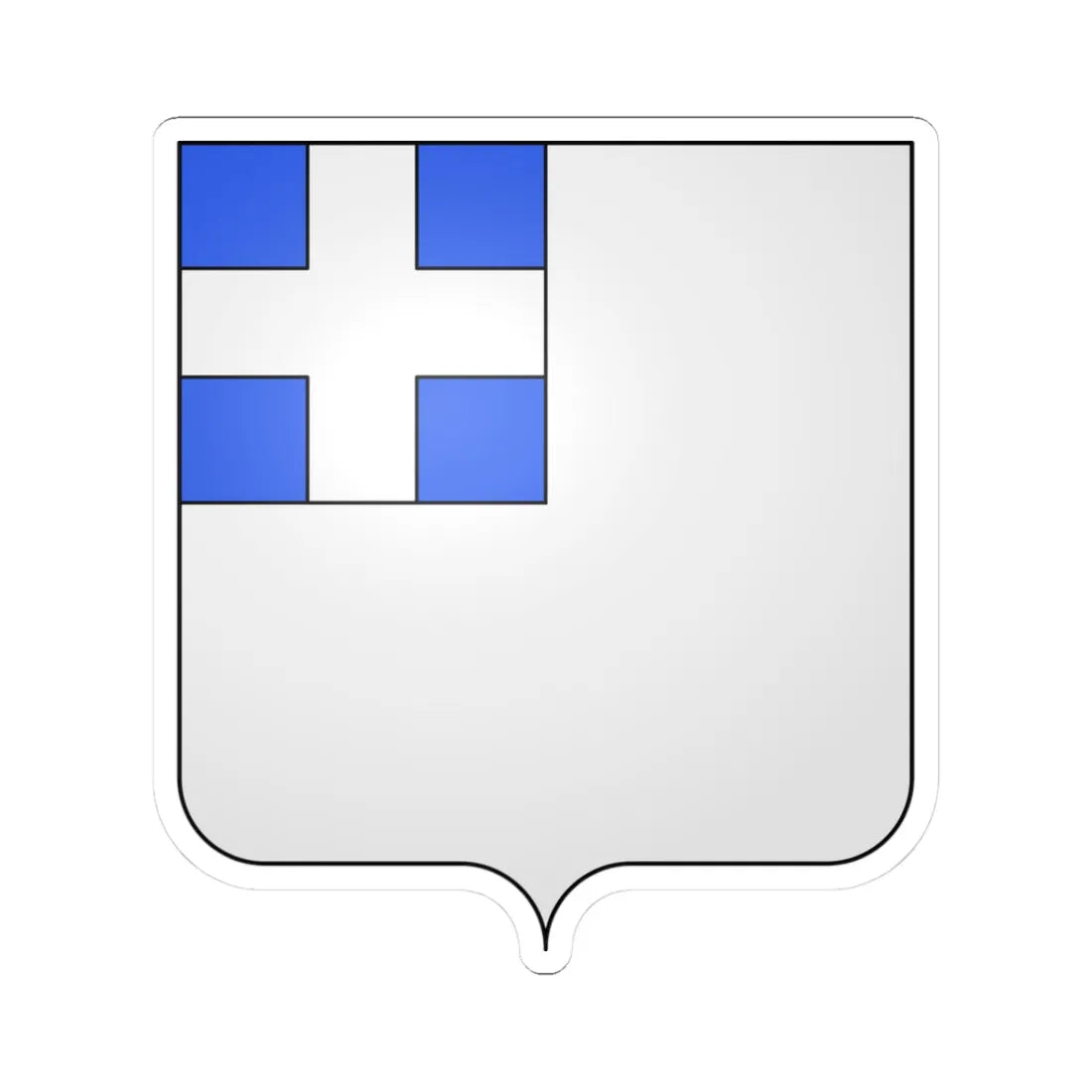 Blason village be l Ecluse (Belgium) (Coat of Arms) STICKER Vinyl Kiss-Cut Decal 3 Inch White - The Sticker Space