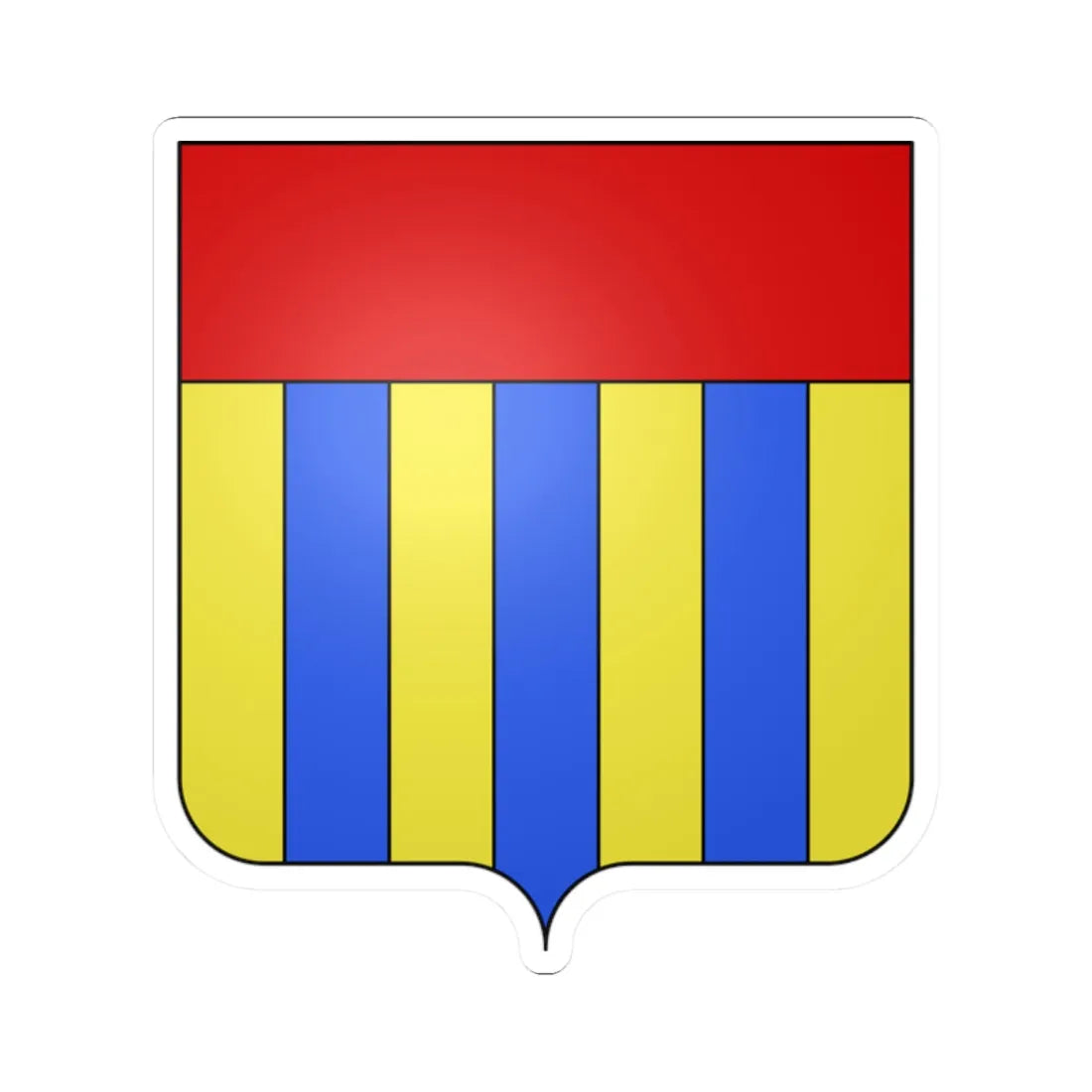 Blason village be Nodebais (Belgium) (Coat of Arms) STICKER Vinyl Kiss-Cut Decal 2 Inch White - The Sticker Space