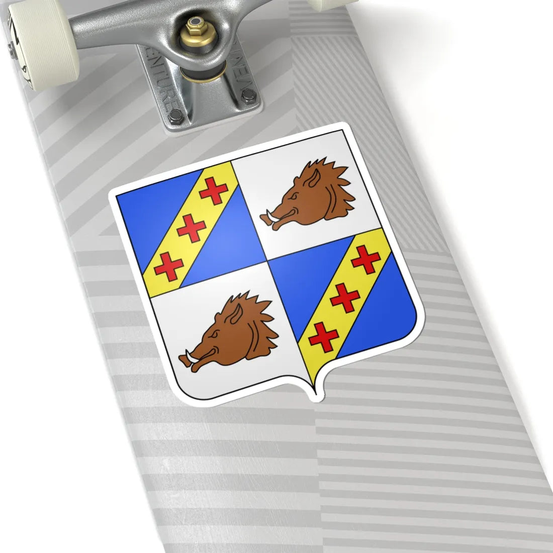 Blason village be Thoricourt (Belgium) (Coat of Arms) STICKER Vinyl Kiss-Cut Decal - The Sticker Space