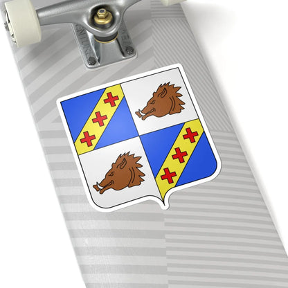 Blason village be Thoricourt (Belgium) (Coat of Arms) STICKER Vinyl Kiss-Cut Decal - The Sticker Space