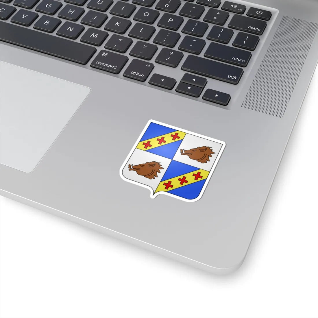 Blason village be Thoricourt (Belgium) (Coat of Arms) STICKER Vinyl Kiss-Cut Decal - The Sticker Space