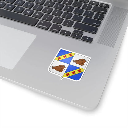 Blason village be Thoricourt (Belgium) (Coat of Arms) STICKER Vinyl Kiss-Cut Decal - The Sticker Space