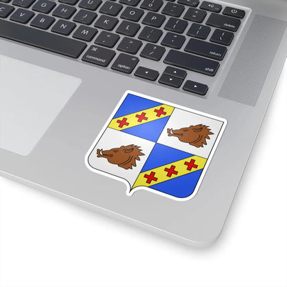 Blason village be Thoricourt (Belgium) (Coat of Arms) STICKER Vinyl Kiss-Cut Decal - The Sticker Space