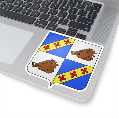 Blason village be Thoricourt (Belgium) (Coat of Arms) STICKER Vinyl Kiss-Cut Decal - The Sticker Space