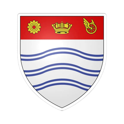 Blason ville Barrie (Canada) (Coat of Arms) STICKER Vinyl Kiss-Cut Decal 4 Inch White - The Sticker Space
