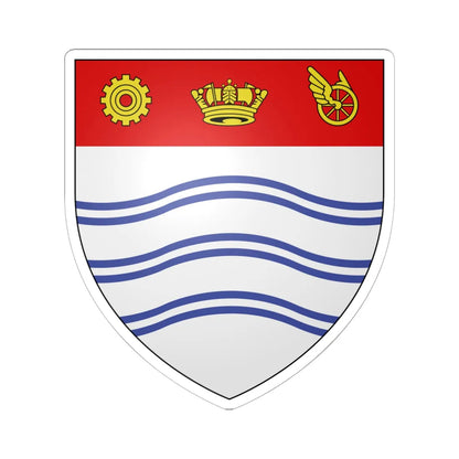 Blason ville Barrie (Canada) (Coat of Arms) STICKER Vinyl Kiss-Cut Decal 6 Inch White - The Sticker Space