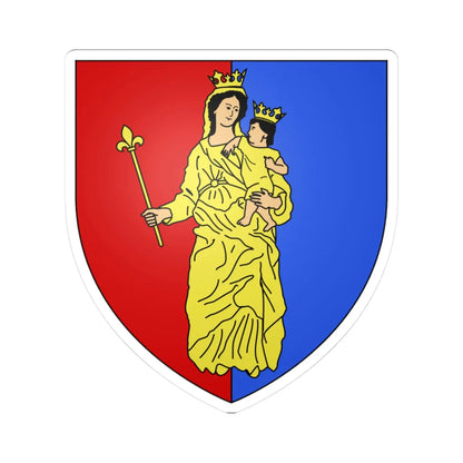Blason ville be Bastogne (Belgium) (Coat of Arms) STICKER Vinyl Kiss-Cut Decal 3 Inch White - The Sticker Space