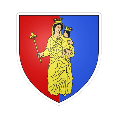 Blason ville be Bastogne (Belgium) (Coat of Arms) STICKER Vinyl Kiss-Cut Decal 4 Inch White - The Sticker Space