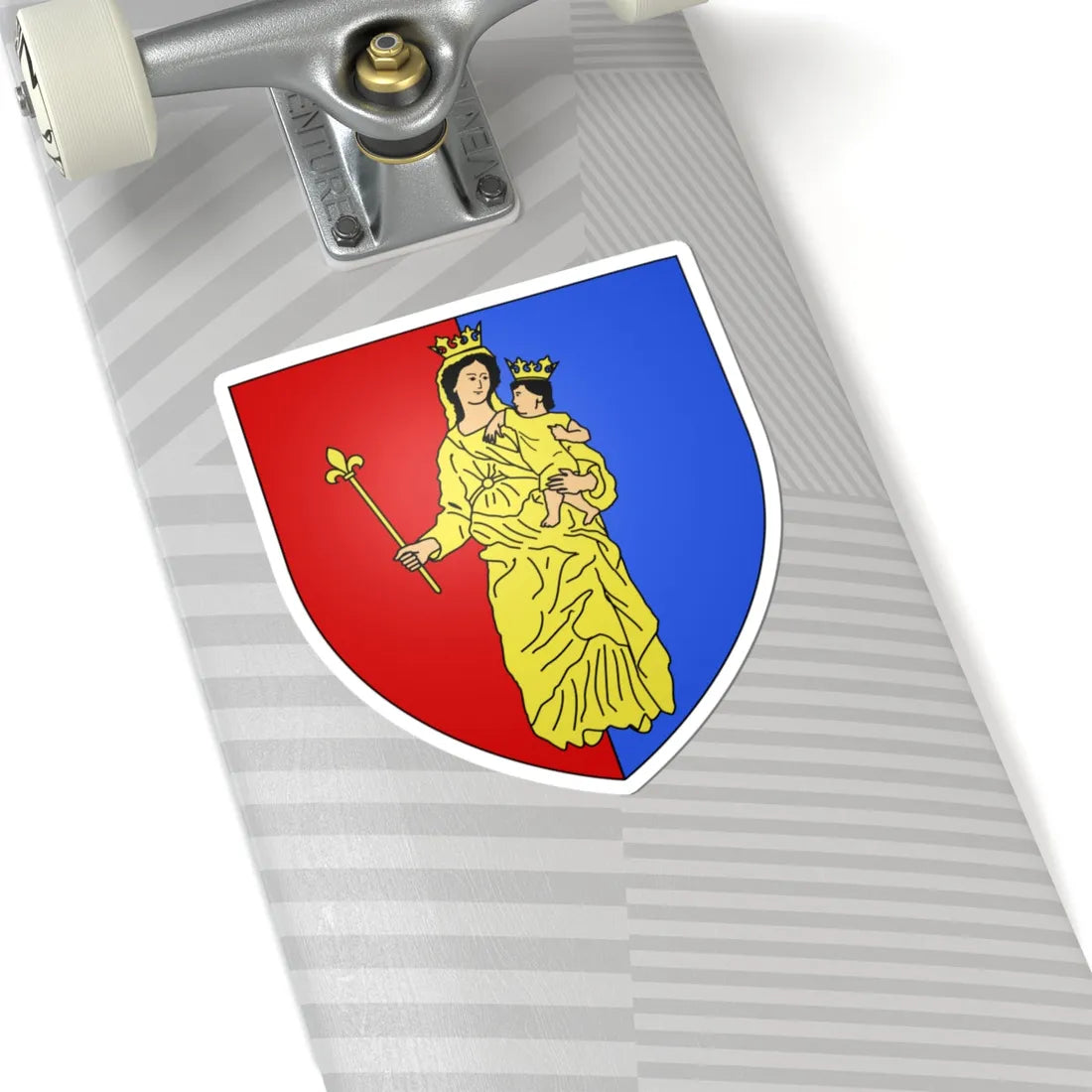 Blason ville be Bastogne (Belgium) (Coat of Arms) STICKER Vinyl Kiss-Cut Decal - The Sticker Space