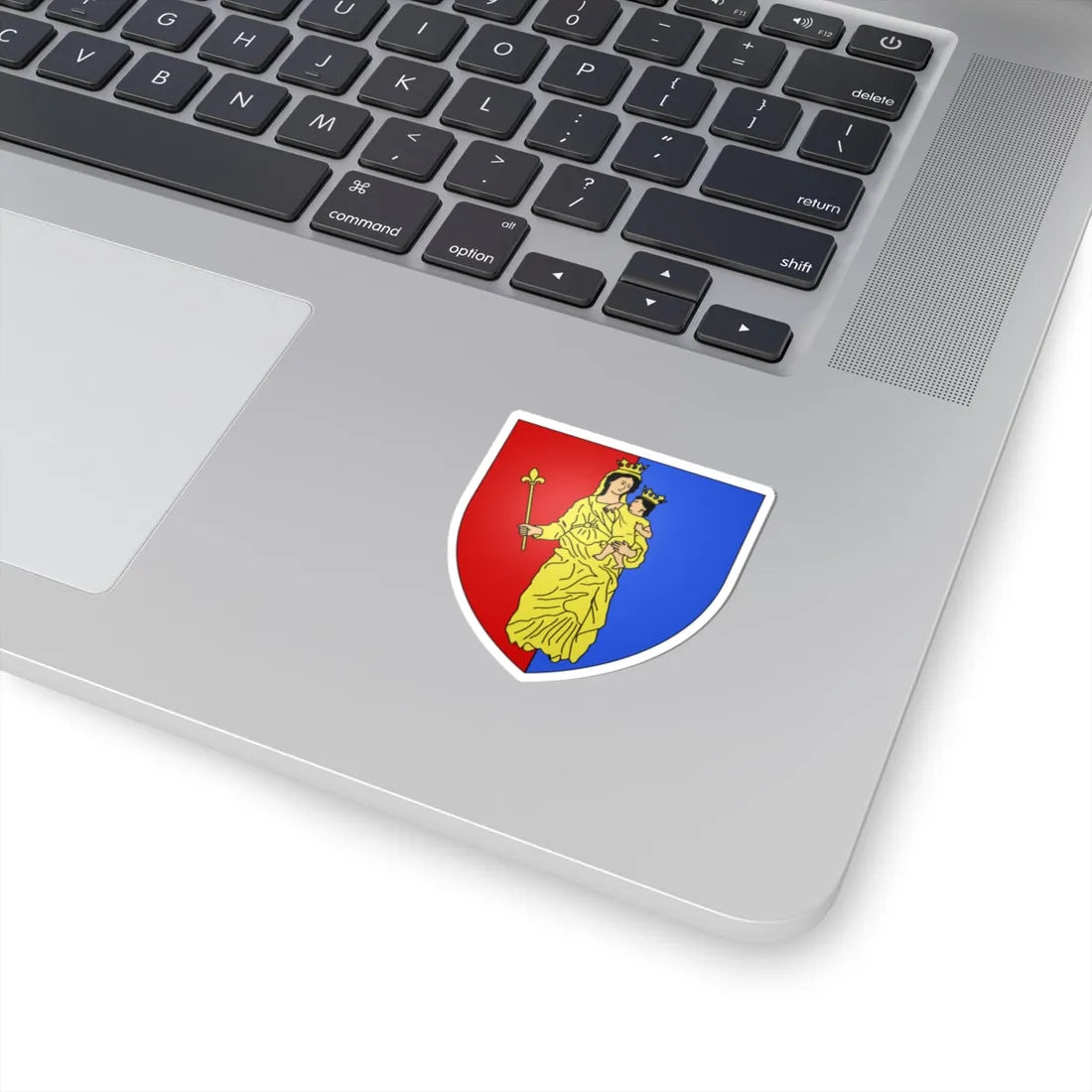 Blason ville be Bastogne (Belgium) (Coat of Arms) STICKER Vinyl Kiss-Cut Decal - The Sticker Space