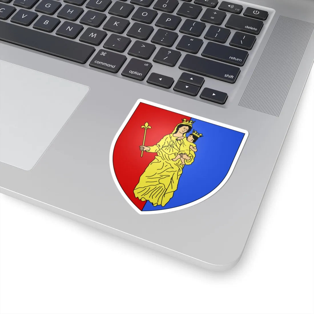 Blason ville be Bastogne (Belgium) (Coat of Arms) STICKER Vinyl Kiss-Cut Decal - The Sticker Space