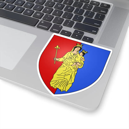 Blason ville be Bastogne (Belgium) (Coat of Arms) STICKER Vinyl Kiss-Cut Decal - The Sticker Space