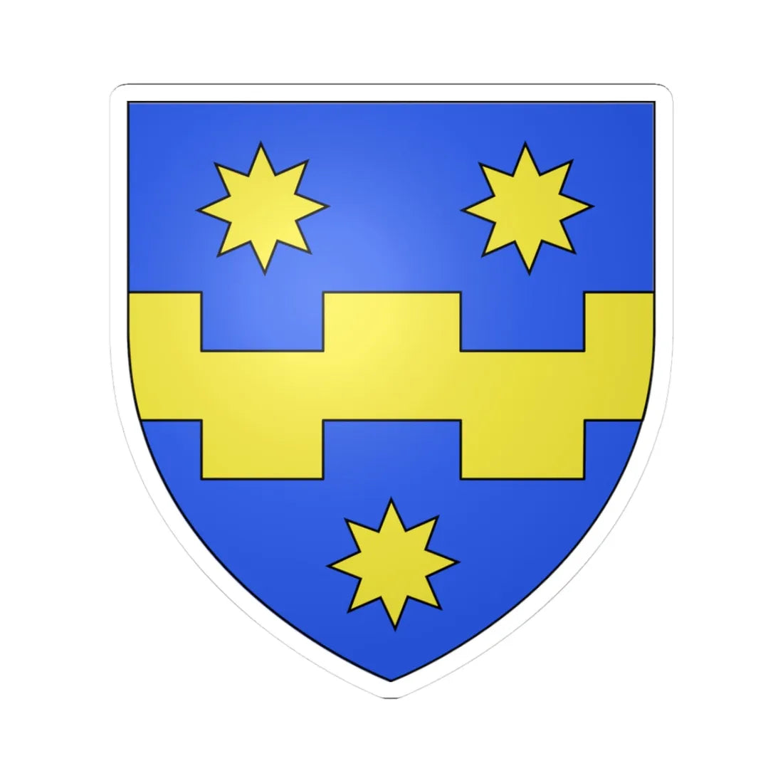 Blason ville be Beerse (Belgium) (Coat of Arms) STICKER Vinyl Kiss-Cut Decal 3 Inch White - The Sticker Space