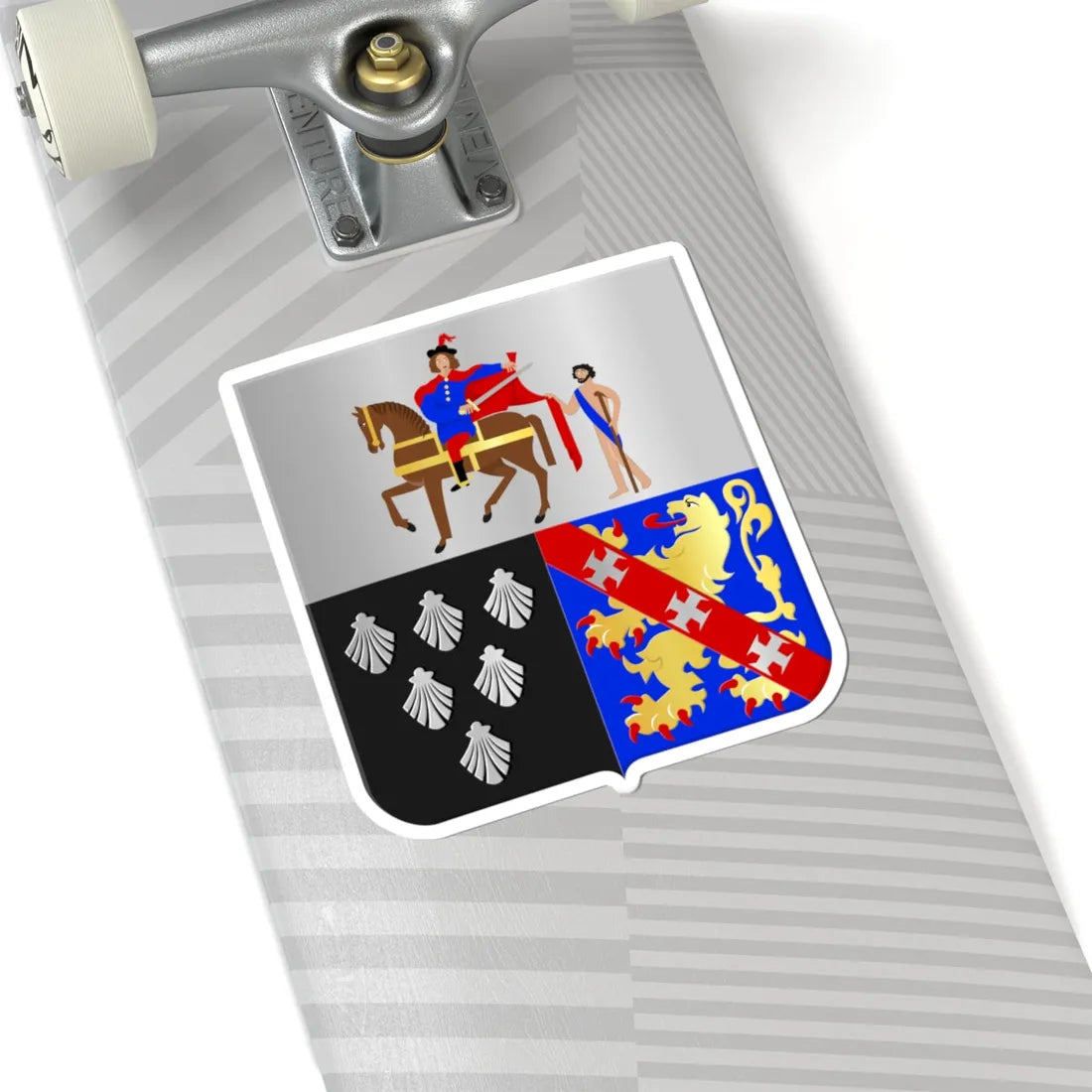 Blason ville be Berlare 2 (Belgium) (Coat of Arms) STICKER Vinyl Kiss-Cut Decal - The Sticker Space