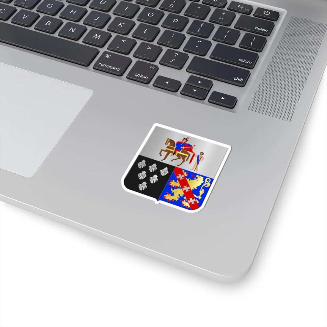 Blason ville be Berlare 2 (Belgium) (Coat of Arms) STICKER Vinyl Kiss-Cut Decal - The Sticker Space