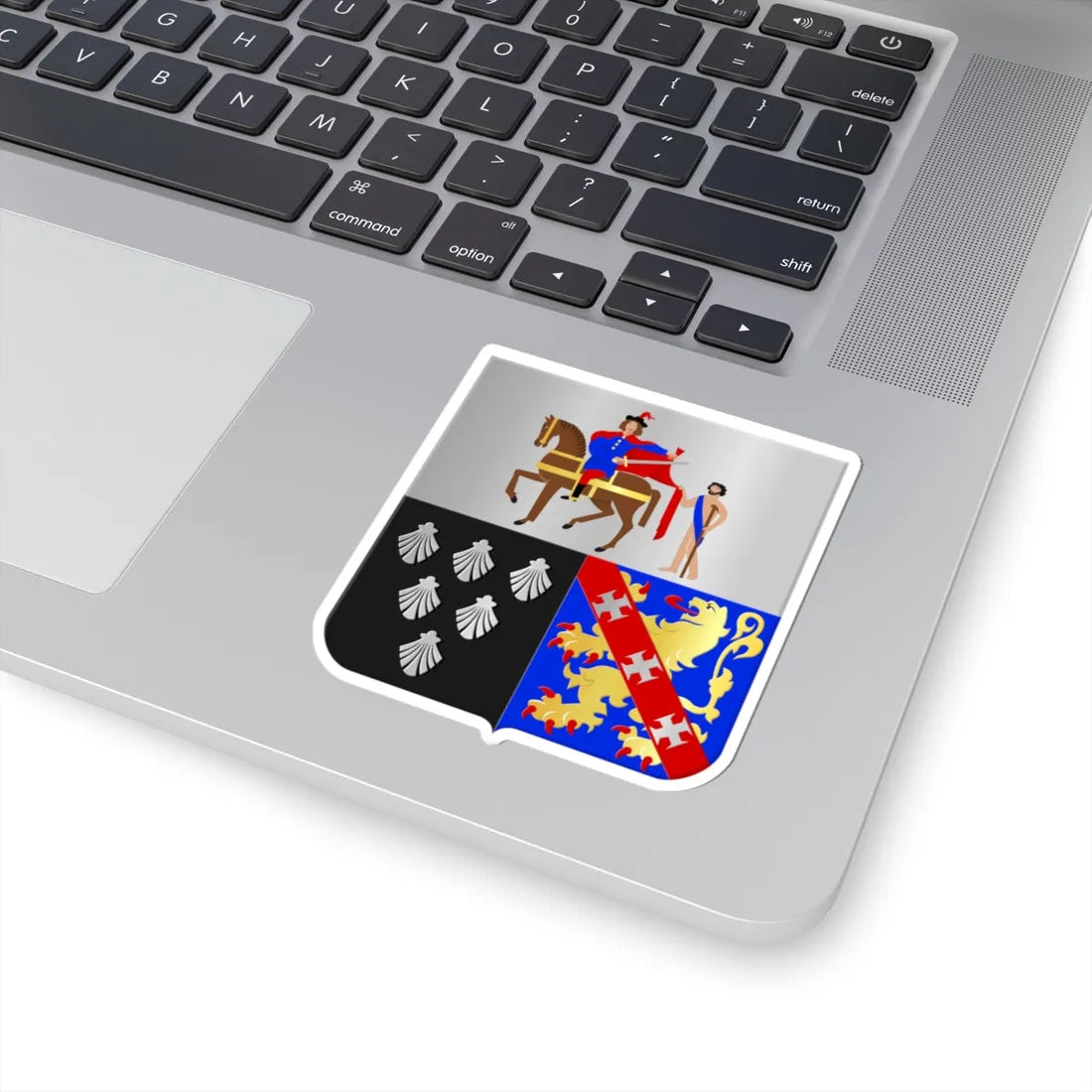 Blason ville be Berlare 2 (Belgium) (Coat of Arms) STICKER Vinyl Kiss-Cut Decal - The Sticker Space