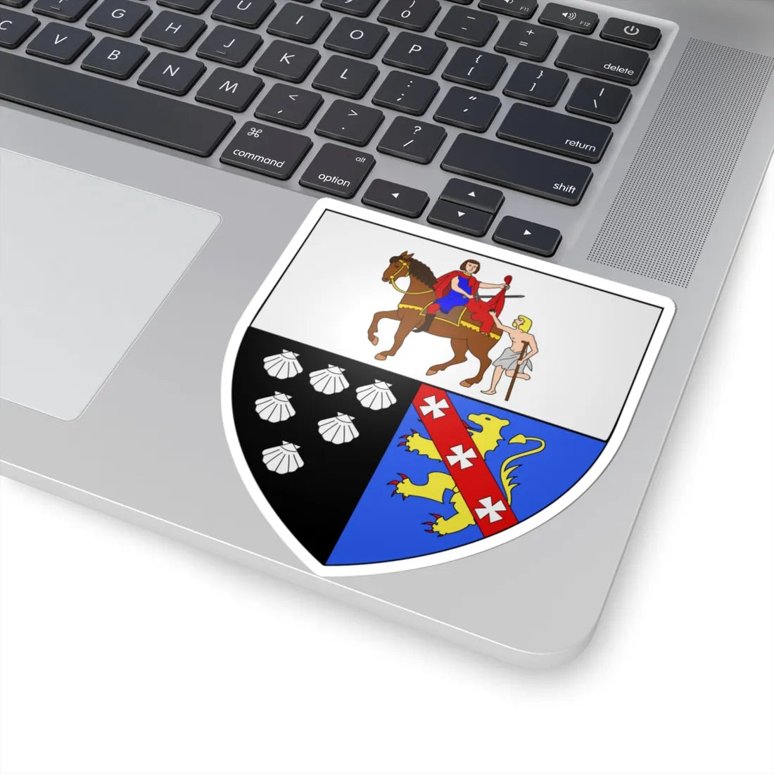 Blason ville be Berlare (Belgium) (Coat of Arms) STICKER Vinyl Kiss-Cut Decal - The Sticker Space