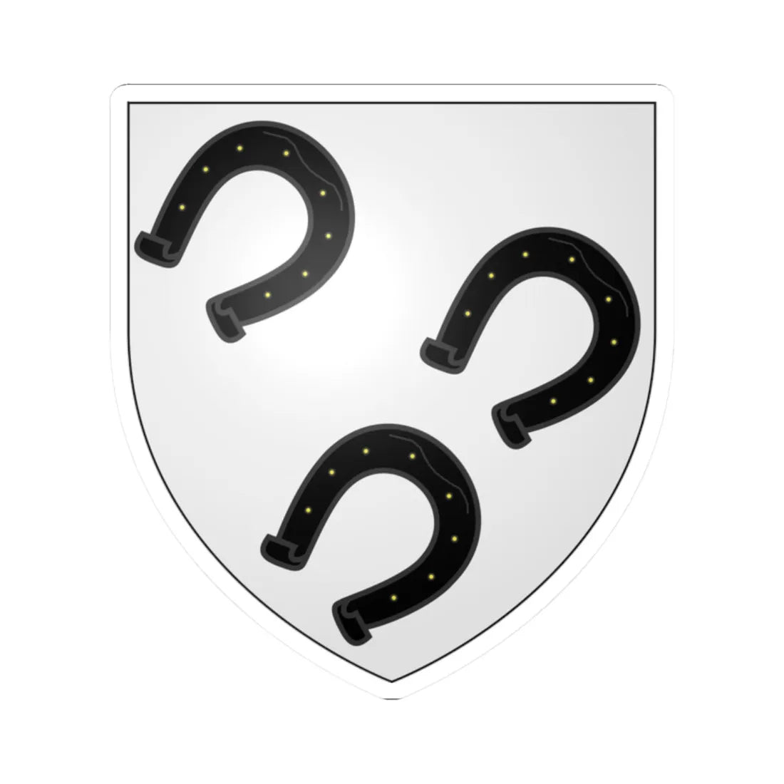Blason ville be Bertrix Luxembourg (Belgium) (Coat of Arms) STICKER Vinyl Kiss-Cut Decal 2 Inch White - The Sticker Space