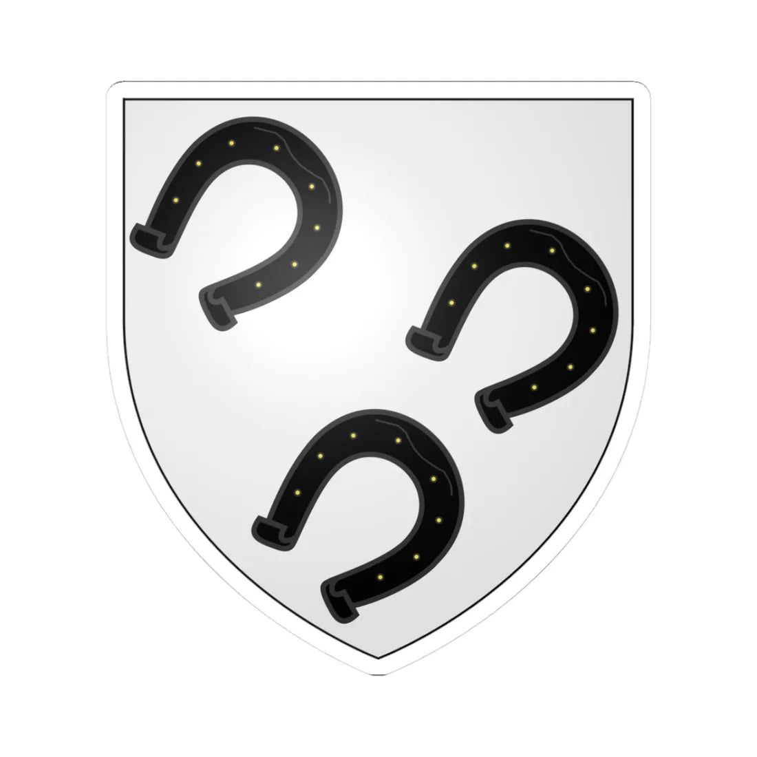 Blason ville be Bertrix Luxembourg (Belgium) (Coat of Arms) STICKER Vinyl Kiss-Cut Decal 3 Inch White - The Sticker Space