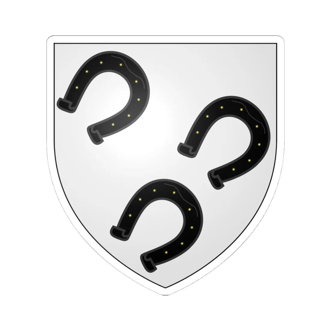 Blason ville be Bertrix Luxembourg (Belgium) (Coat of Arms) STICKER Vinyl Kiss-Cut Decal 4 Inch White - The Sticker Space