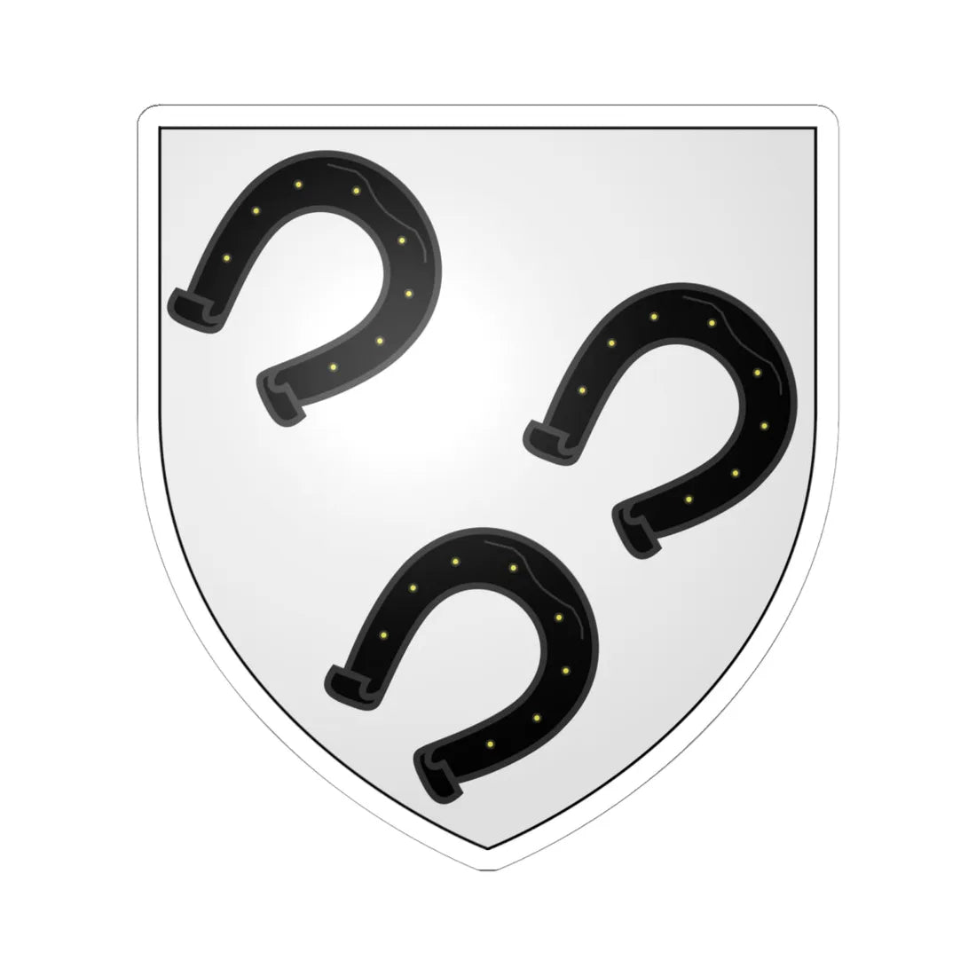 Blason ville be Bertrix Luxembourg (Belgium) (Coat of Arms) STICKER Vinyl Kiss-Cut Decal 6 Inch White - The Sticker Space
