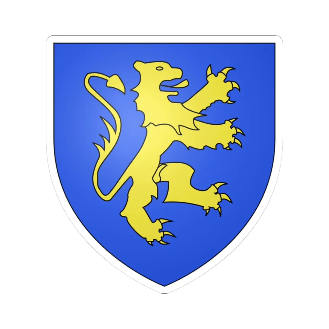 Blason ville be Burst (Belgium) (Coat of Arms) STICKER Vinyl Kiss-Cut Decal 3 Inch White - The Sticker Space