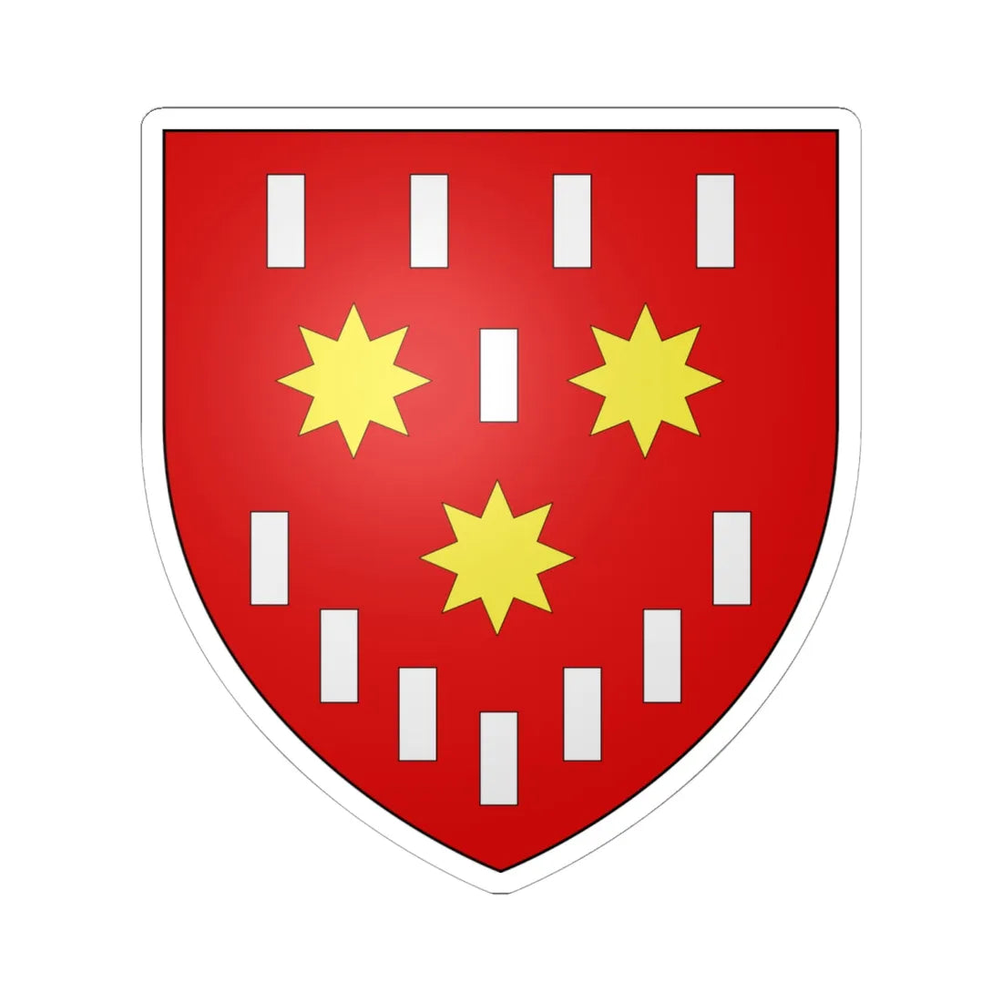 Blason ville be De Pinte (Belgium) (Coat of Arms) STICKER Vinyl Kiss-Cut Decal - The Sticker Space
