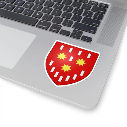 Blason ville be De Pinte (Belgium) (Coat of Arms) STICKER Vinyl Kiss-Cut Decal - The Sticker Space
