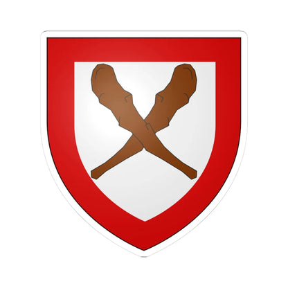 Blason ville be Deftinge (Belgium) (Coat of Arms) STICKER Vinyl Kiss-Cut Decal 3 Inch White - The Sticker Space