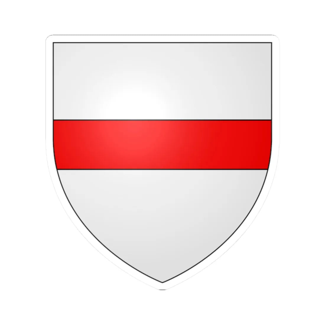 Blason ville be Dendermonde (Belgium) (Coat of Arms) STICKER Vinyl Kiss-Cut Decal 2 Inch White - The Sticker Space