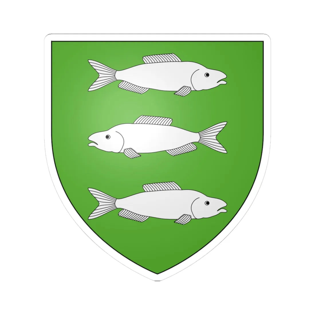 Blason ville be Denderwindeke (Belgium) (Coat of Arms) STICKER Vinyl Kiss-Cut Decal 3 Inch White - The Sticker Space