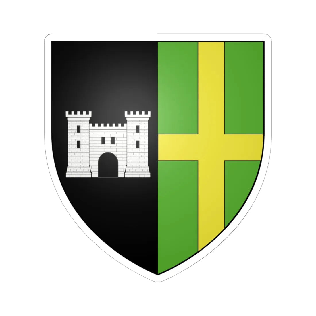 Blason ville be Deurle (Belgium) (Coat of Arms) STICKER Vinyl Kiss-Cut Decal - The Sticker Space