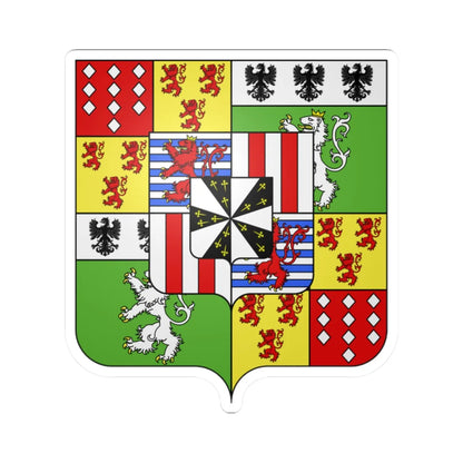 Blason ville be Ecaussinnes (Belgium) (Coat of Arms) STICKER Vinyl Kiss-Cut Decal 2 Inch White - The Sticker Space