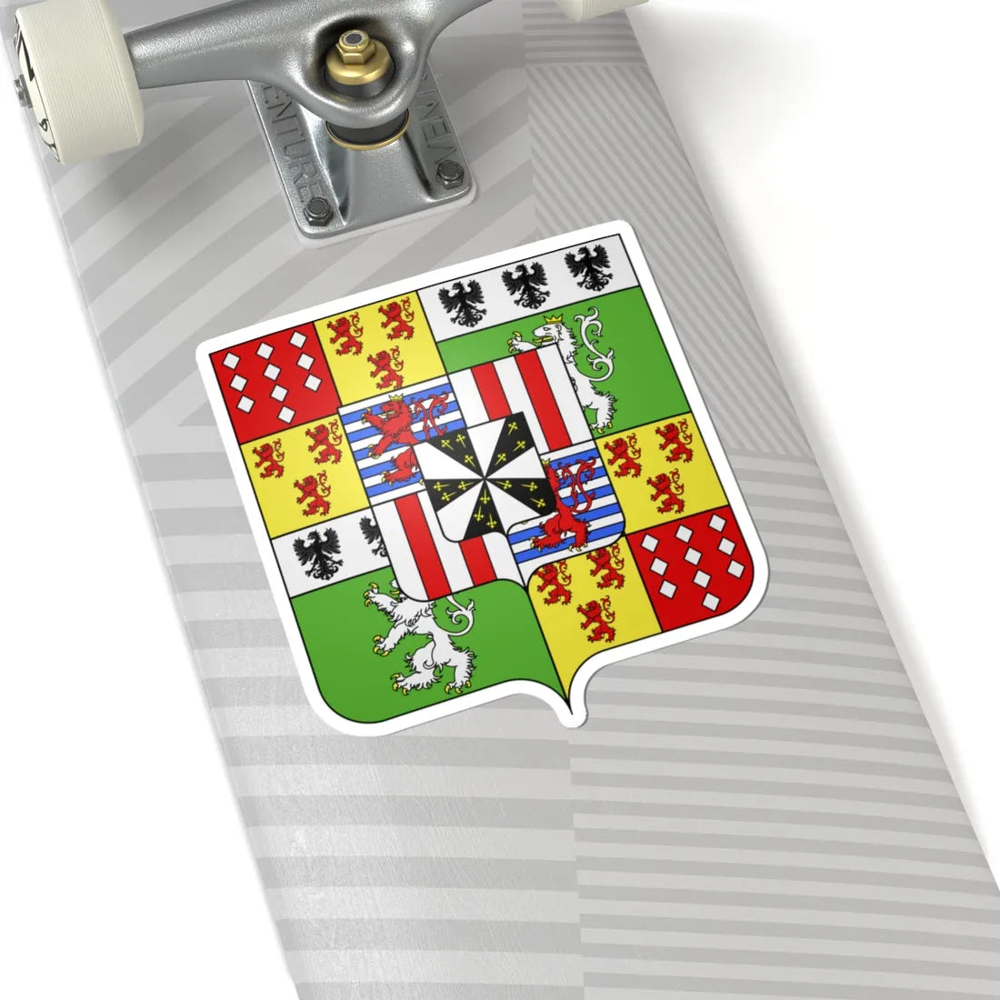 Blason ville be Ecaussinnes (Belgium) (Coat of Arms) STICKER Vinyl Kiss-Cut Decal - The Sticker Space