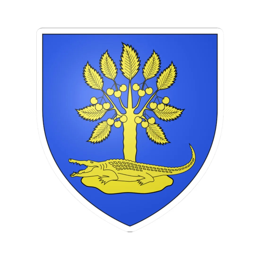 Blason ville be Edelare (Belgium) (Coat of Arms) STICKER Vinyl Kiss-Cut Decal 2 Inch White - The Sticker Space