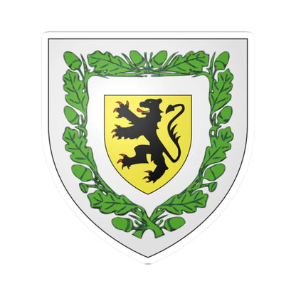 Blason ville be Eeklo (Belgium) (Coat of Arms) STICKER Vinyl Kiss-Cut Decal 2 Inch White - The Sticker Space
