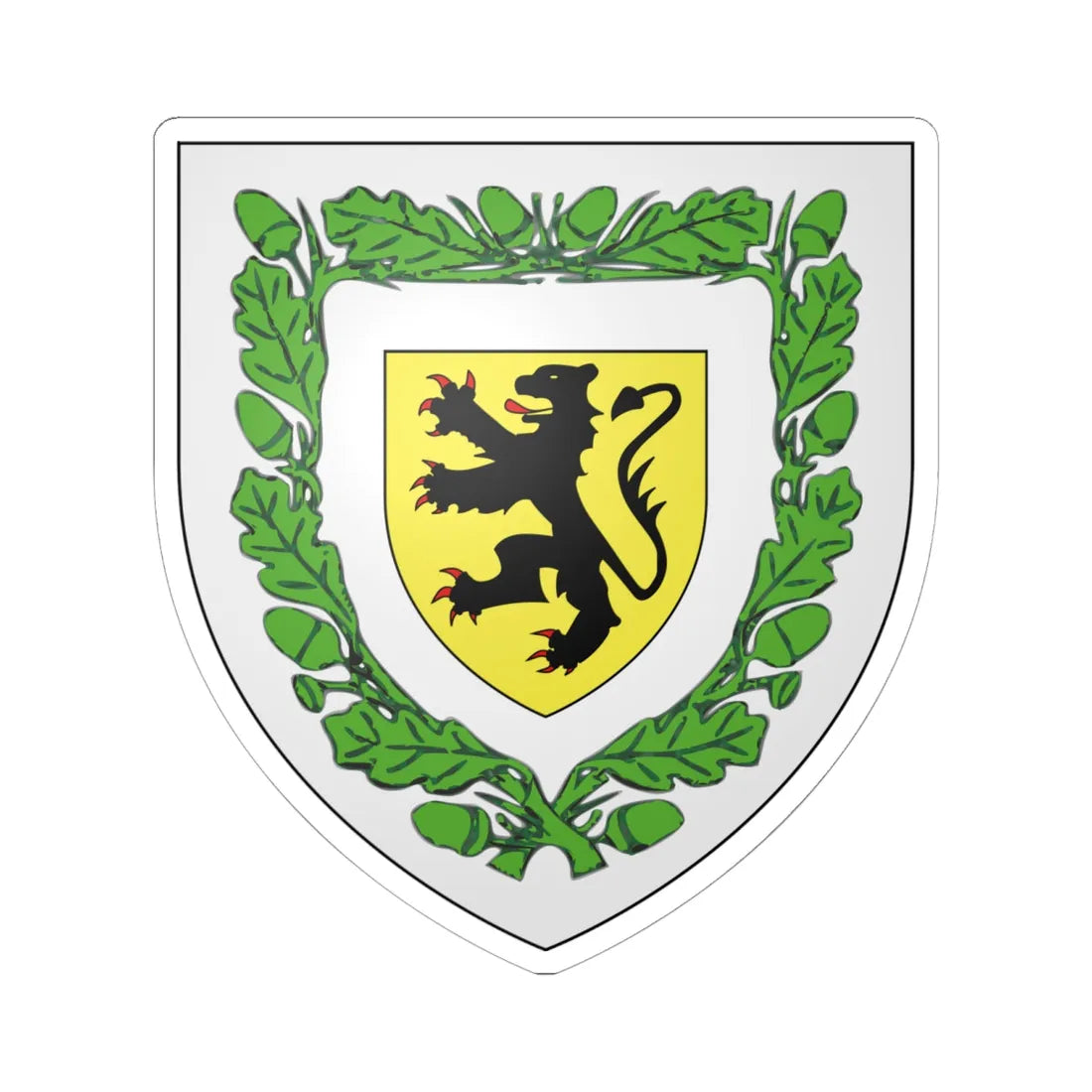 Blason ville be Eeklo (Belgium) (Coat of Arms) STICKER Vinyl Kiss-Cut Decal - The Sticker Space