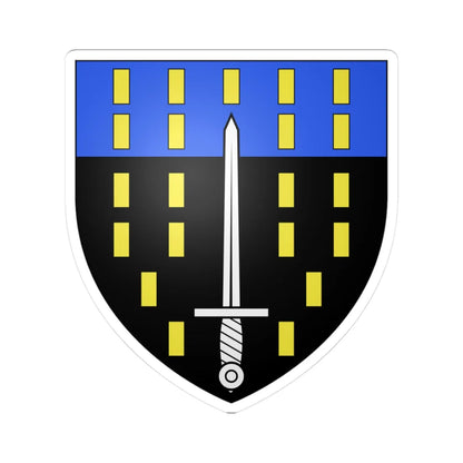 Blason ville be Erondegem (Belgium) (Coat of Arms) STICKER Vinyl Kiss-Cut Decal 3 Inch White - The Sticker Space