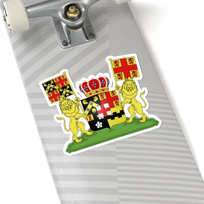 Blason ville be Estaimpuis avec orn ext (Belgium) (Coat of Arms) STICKER Vinyl Kiss-Cut Decal - The Sticker Space