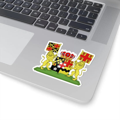 Blason ville be Estaimpuis avec orn ext (Belgium) (Coat of Arms) STICKER Vinyl Kiss-Cut Decal - The Sticker Space