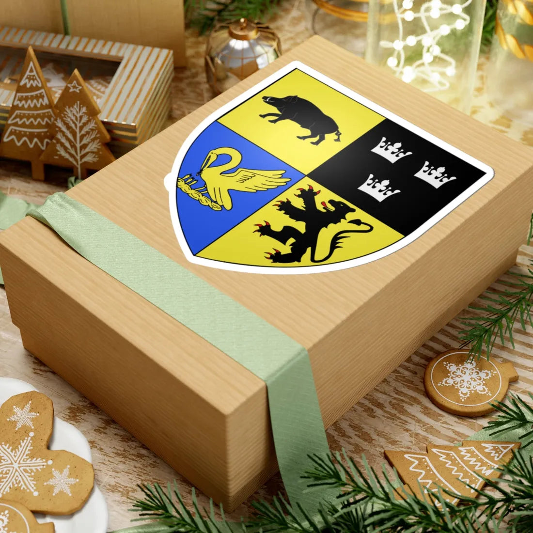 Blason ville be Evergem (Belgium) (Coat of Arms) STICKER Vinyl Kiss-Cut Decal - The Sticker Space