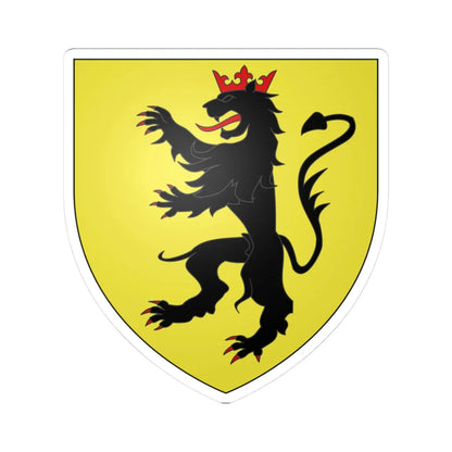 Blason ville be Fleurus Hainaut (Belgium) (Coat of Arms) STICKER Vinyl Kiss-Cut Decal 3 Inch White - The Sticker Space