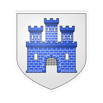 Blason ville be Flobecq (Belgium) (Coat of Arms) STICKER Vinyl Kiss-Cut Decal 3 Inch White - The Sticker Space