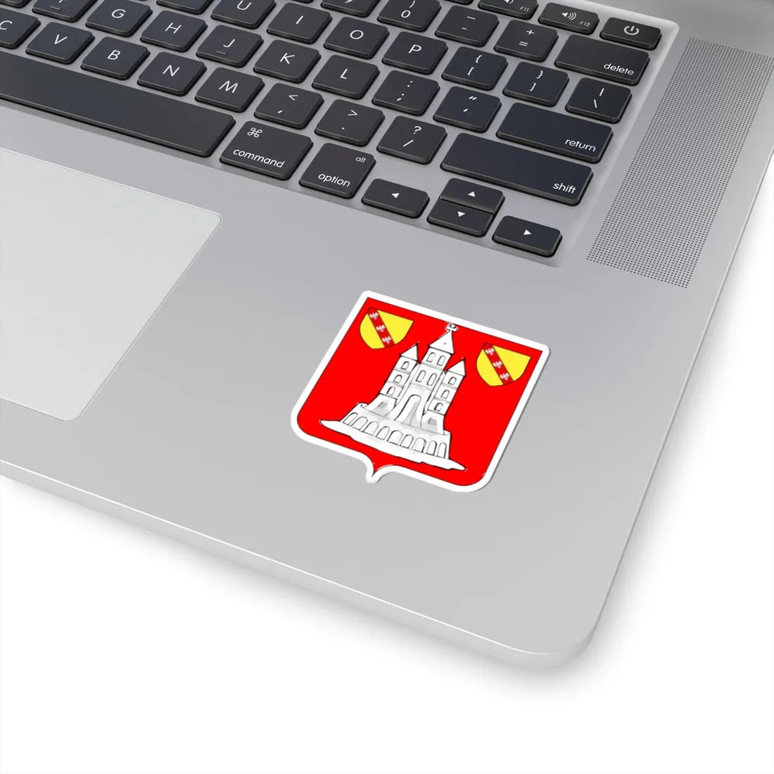 Blason ville be Florennes (Belgium) (Coat of Arms) STICKER Vinyl Kiss-Cut Decal - The Sticker Space