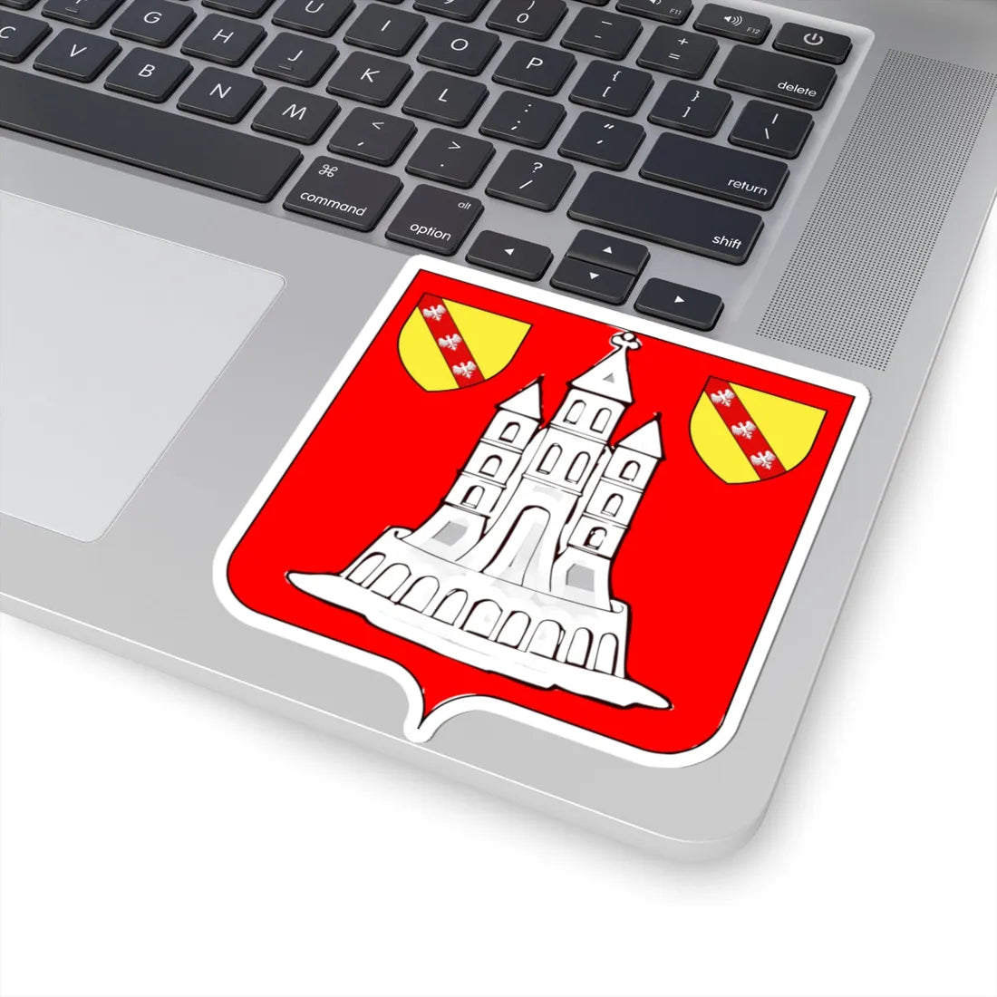 Blason ville be Florennes (Belgium) (Coat of Arms) STICKER Vinyl Kiss-Cut Decal - The Sticker Space