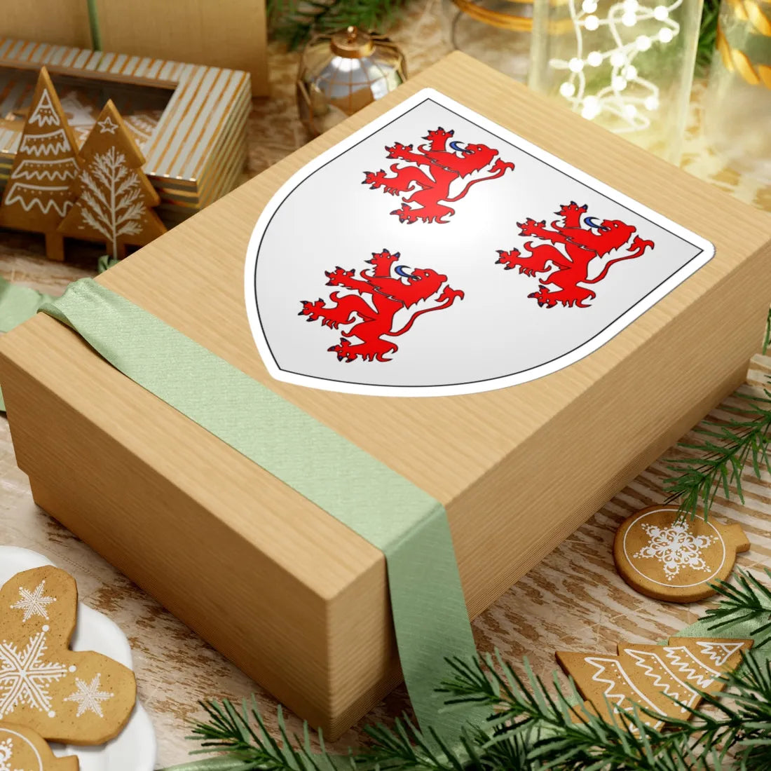 Blason ville be Haaltert (Belgium) (Coat of Arms) STICKER Vinyl Kiss-Cut Decal - The Sticker Space