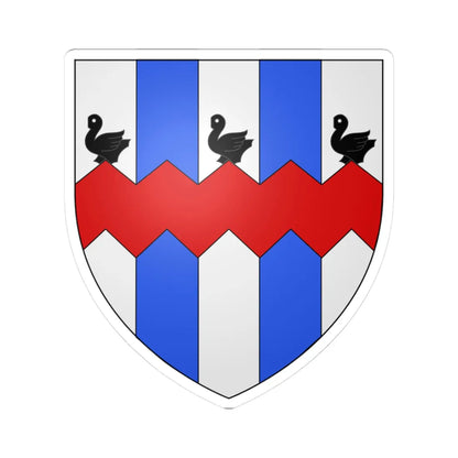 Blason ville be Hemiksem (Belgium) (Coat of Arms) STICKER Vinyl Kiss-Cut Decal 3 Inch White - The Sticker Space
