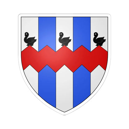 Blason ville be Hemiksem (Belgium) (Coat of Arms) STICKER Vinyl Kiss-Cut Decal 6 Inch White - The Sticker Space