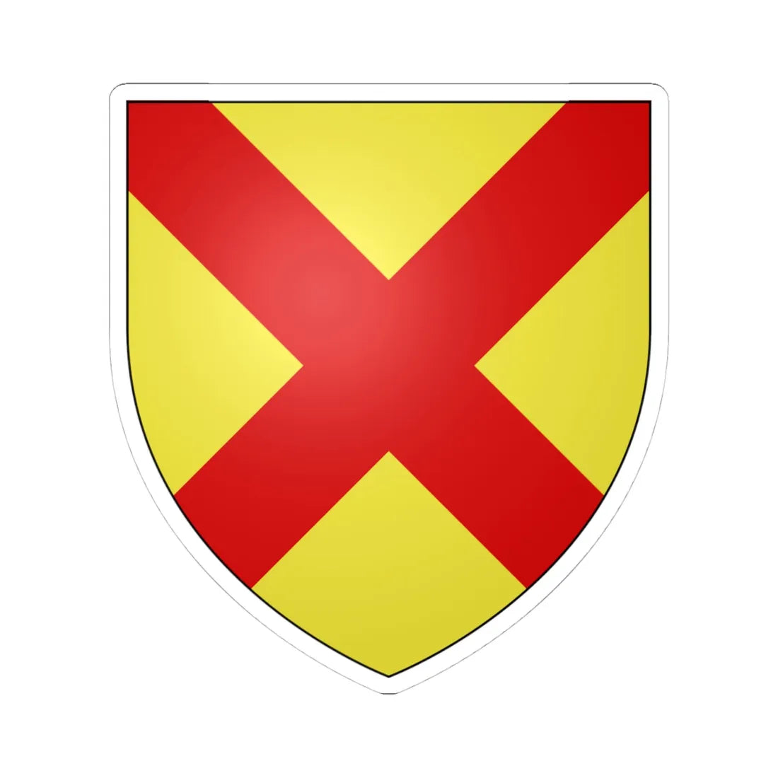 Blason ville be Heverlee (Belgium) (Coat of Arms) STICKER Vinyl Kiss-Cut Decal 4 Inch White - The Sticker Space